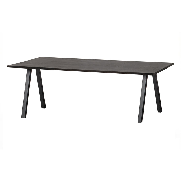 WOOOD Tablo Tafel met 2-stand Poot - Eiken|Metaal - Zwart - 75x200x90