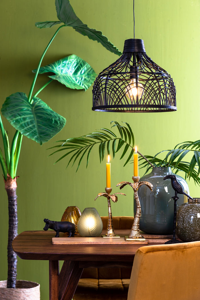 Light & Living Hanglamp Pocita - Rotan Zwart - Ø42x35 cm