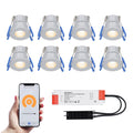 Milano - 8x Smart inbouwspots veranda – Complete Set – Wifi &