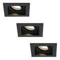 HOFTRONIC 3x Durham - LED Inbouwspots Zwart Kantelbaar
