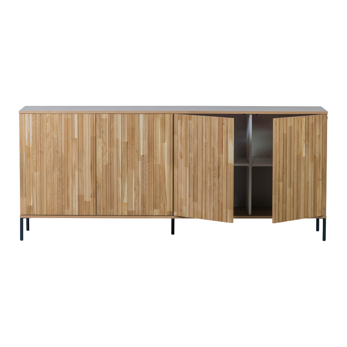 WOOOD New Gravure Dressoir B 200 cm - Eiken - Naturel