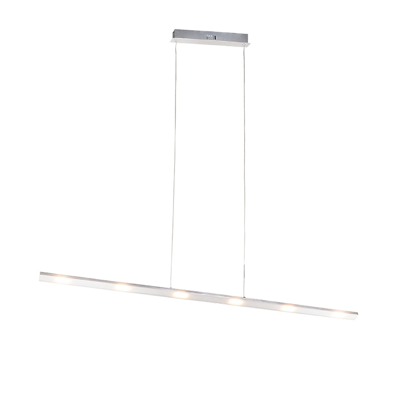 QAZQA Design hanglamp staal met touch-dimmer incl. LED - Platina