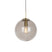 QAZQA Moderne hanglamp messing met smoke glas 30 cm - Ball
