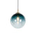 QAZQA Art Deco hanglamp messing met oceaanblauw glas 33 cm - Pallon