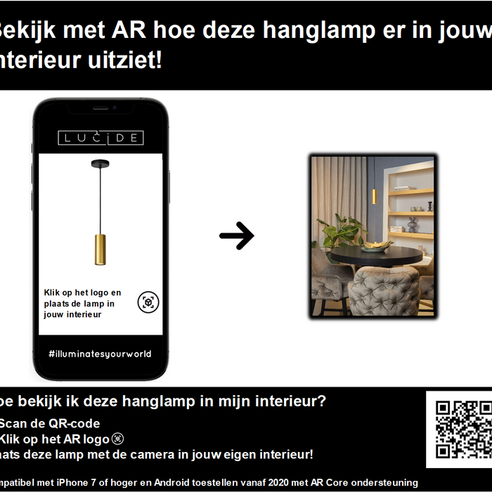 Lucide POLYGON Hanglamp - Mat Goud | Messing