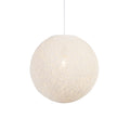 QAZQA Landelijke hanglamp wit bol 45cm - Corda