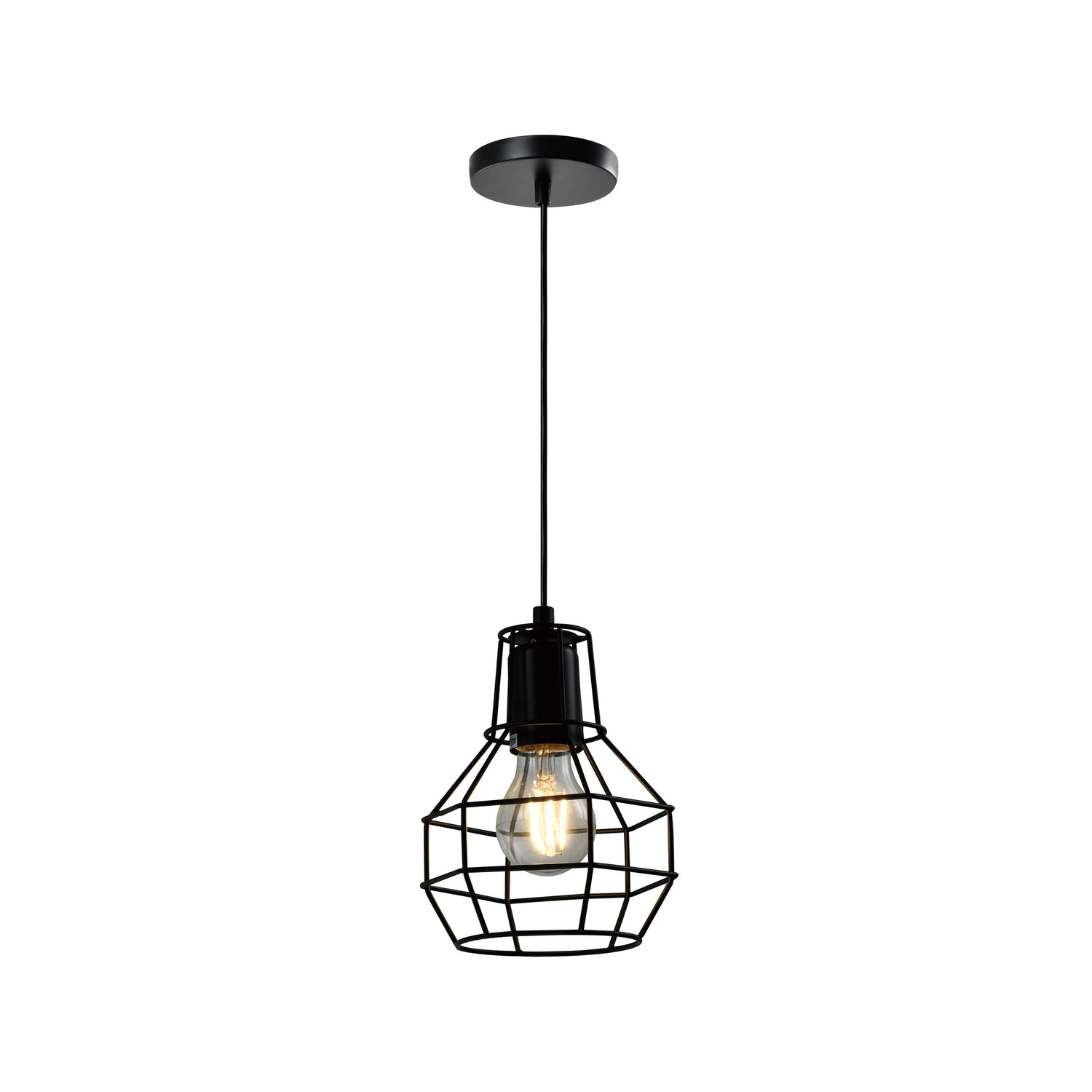 QUVIO Hanglamp metalen frame zwart - QUV5146L-BLACK
