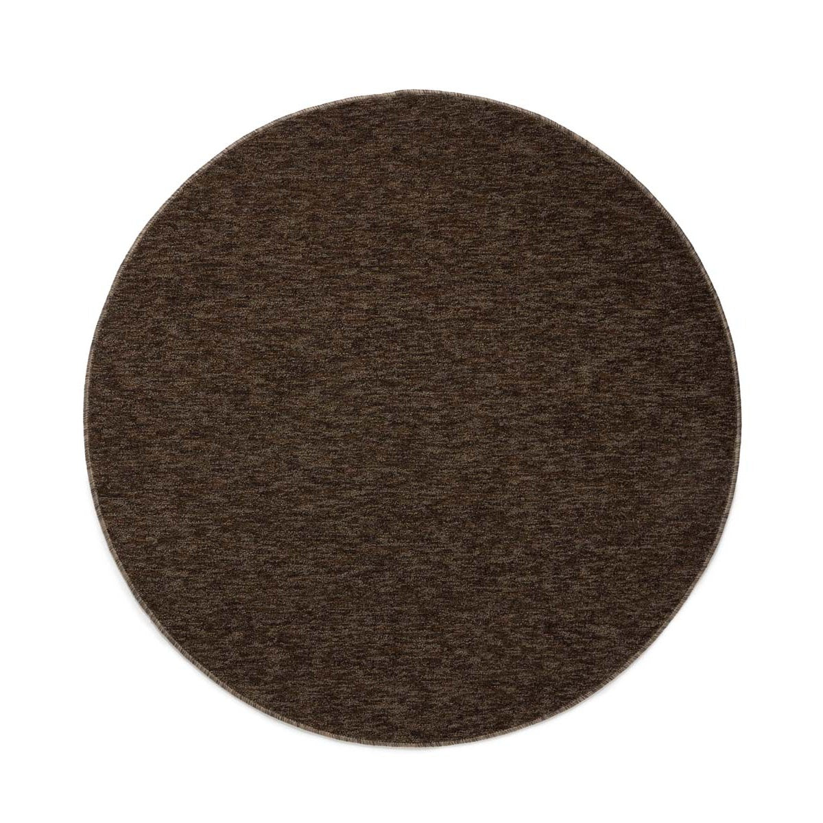 Tapeso Rond vloerkleed Lush - bruin - 120 cm