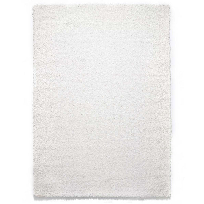 Tapeso Hoogpolig vloerkleed shaggy Trend effen - wit - 160x230 cm