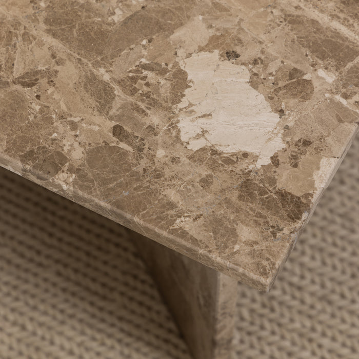 by fonQ Stone Salontafel - Rechthoekig - Bruin