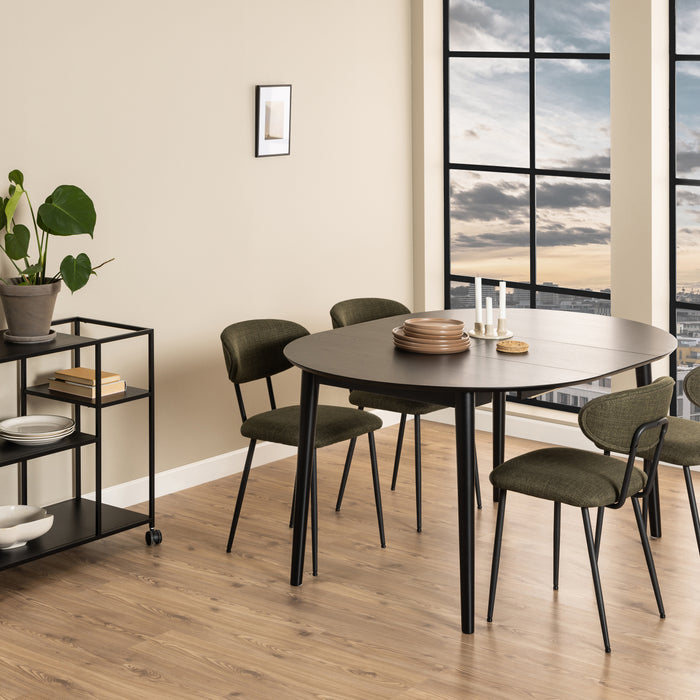 by fonQ Evolve Eettafel Uitschuifbaar - Ø 115 cm - Zwart