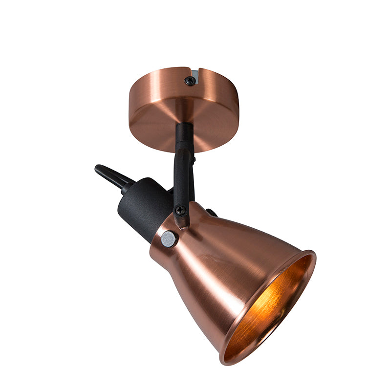 QAZQA Klassieke plafondspot koper kantelbaar - Jos