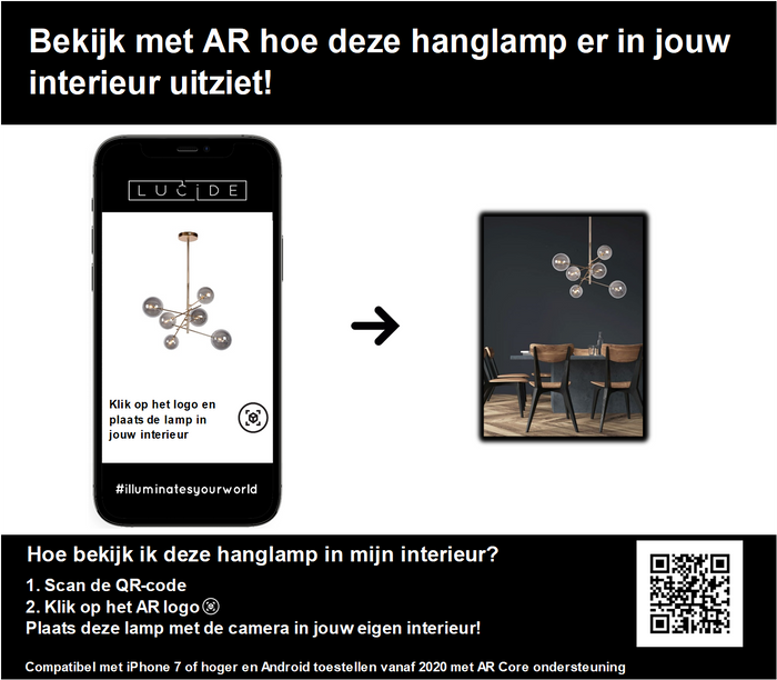 Lucide ALARA Hanglamp - Goud