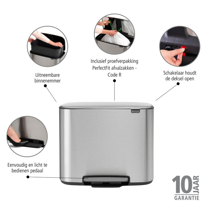 Brabantia Bo Pedaalemmer 36 Liter