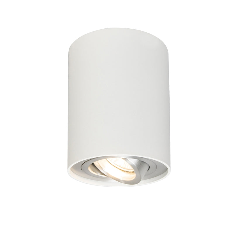 QAZQA Moderne spot wit en staal draai- en kantelbaar - Rondoo up