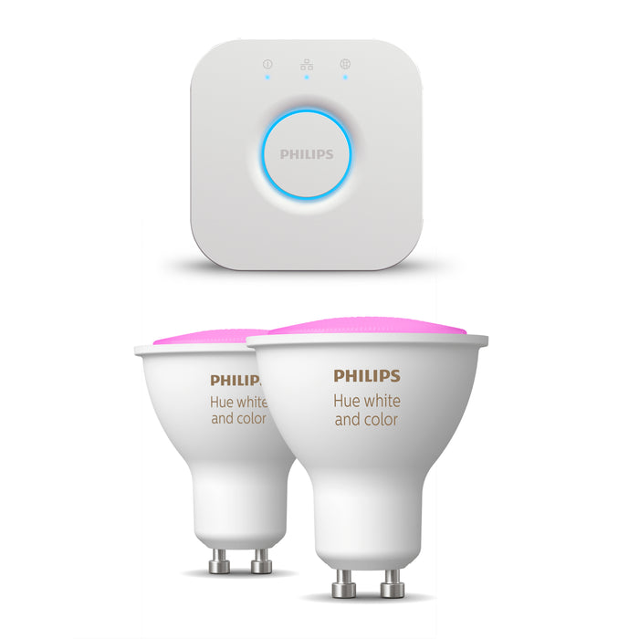 Philips Hue Starterspakket GU10 White & Color Ambiance - Incl. Bridge