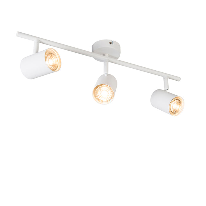QAZQA Moderne plafondspot wit 3-lichts kantelbaar - Jeana