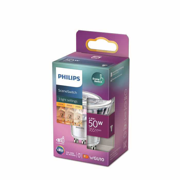 Philips Pongee Opbouwspot - 1x Philips LED Scene Switch