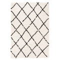 Boho&me Hoogpolig vloerkleed ruiten Habitat - wit|zwart - 140x200 cm