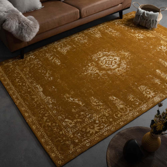 Heritaged Vintage vloerkleed Nomad - okergeel - 200x290 cm