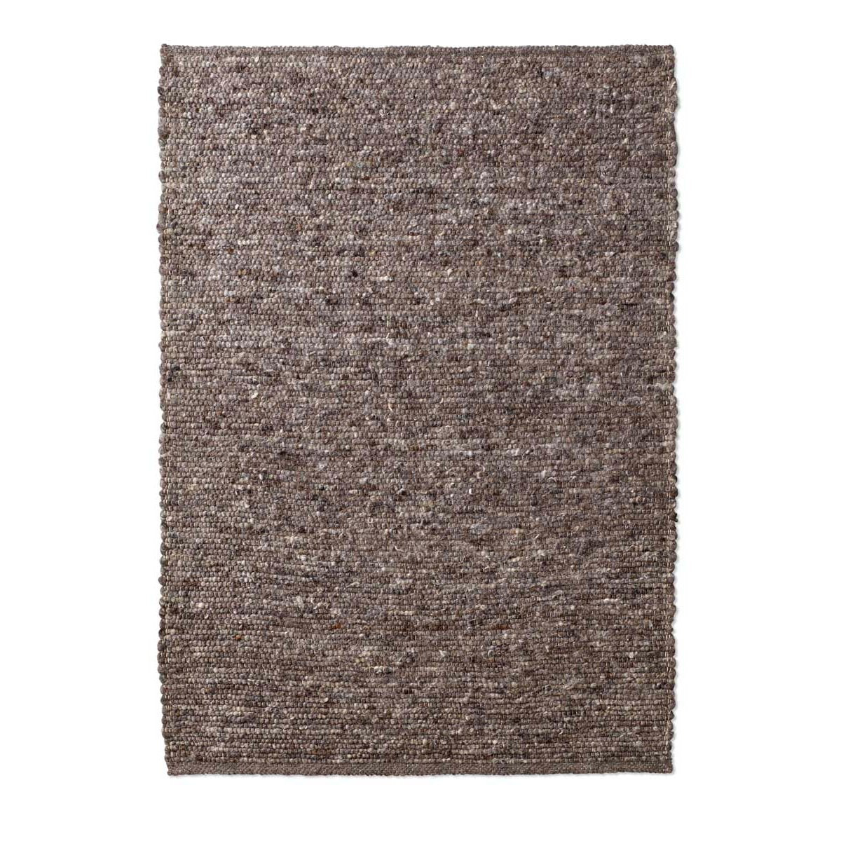 Tapeso Wollen vloerkleed handweef Oslo - grijs - 120x170 cm