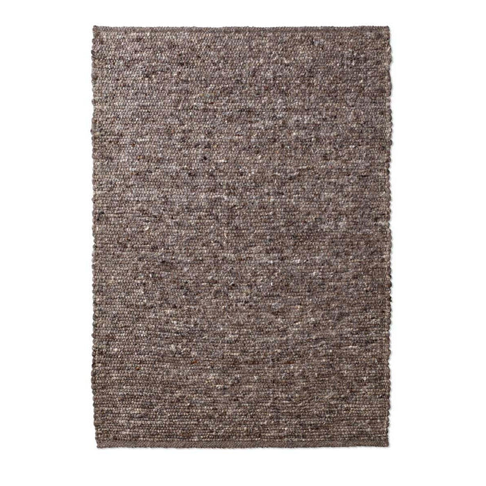 Tapeso Wollen vloerkleed handweef Oslo - grijs - 120x170 cm