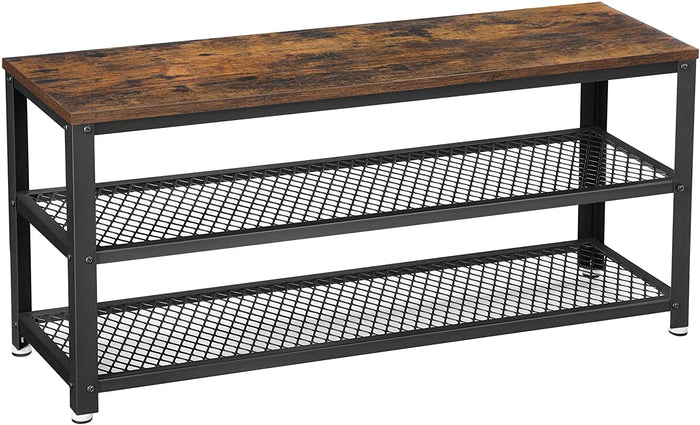 Hoppa! Schoenenrek - Bruin|Zwart - Spaanplaat|Metaal - 100x30x45