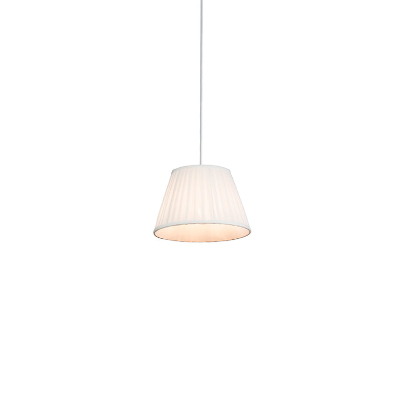 QAZQA Retro hanglamp crème 25 cm - Plisse