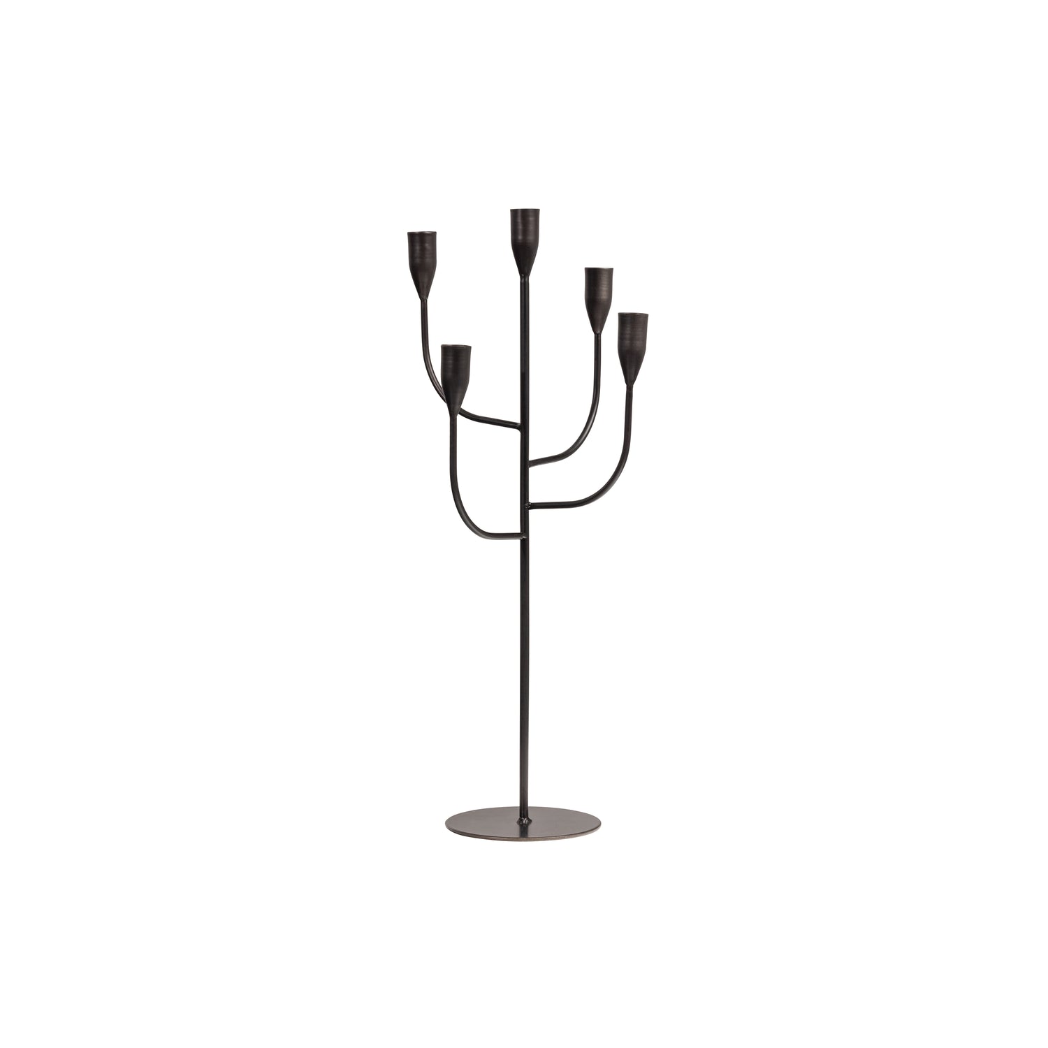 WOOOD Kent Kandelaar - Metaal - Zwart - 57x26x26