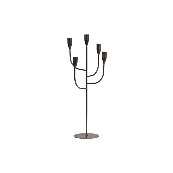 WOOOD Kent Kandelaar - Metaal - Zwart - 57x26x26