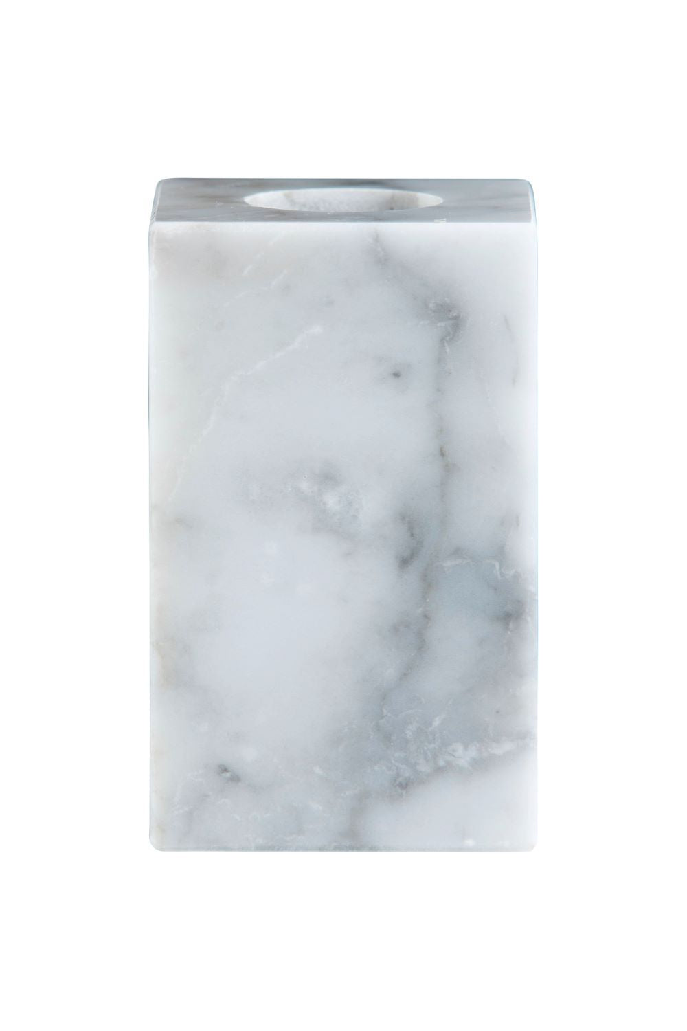 Ted Sparks - Marmeren Diner Kandelaar - Medium - Wit