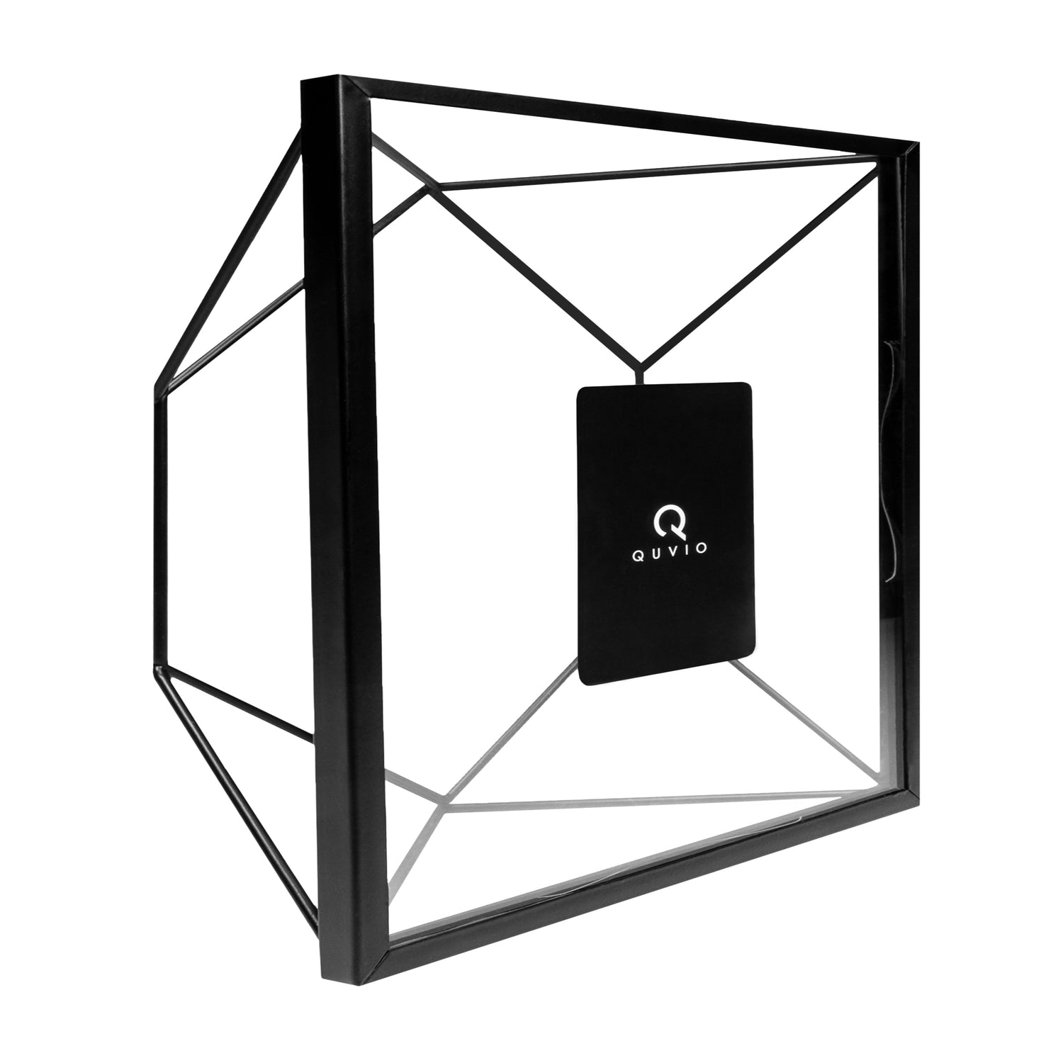 QUVIO Fotolijstje hexagon staal 15 x 15cm - Zwart
