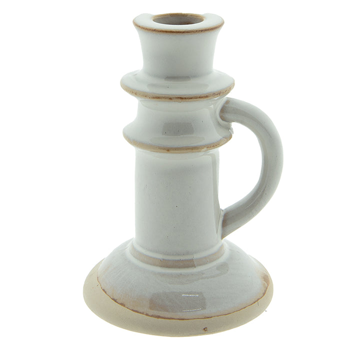 Clayre & Eef Kandelaar  14 cm Beige Porselein Kaarsenstandaard