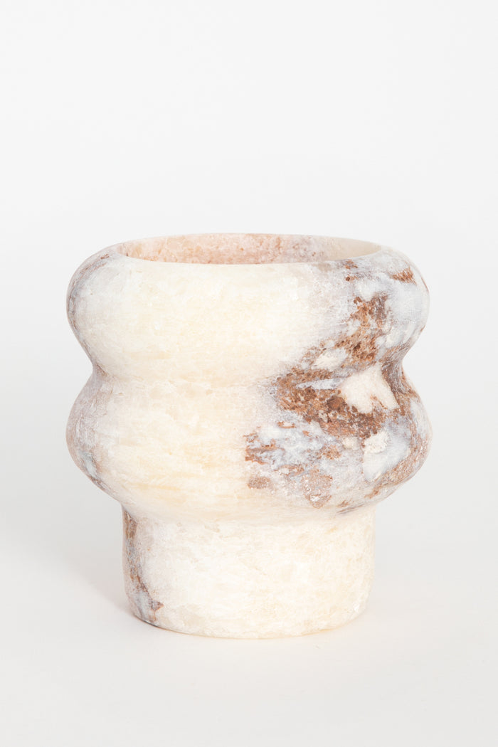 Sissy-Boy Witte alabaster waxinelichthouder