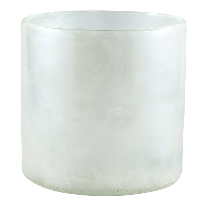 PTMD Tuxx wit mat glass vaas round big maat in cm: 20 x 20 x 20 - -