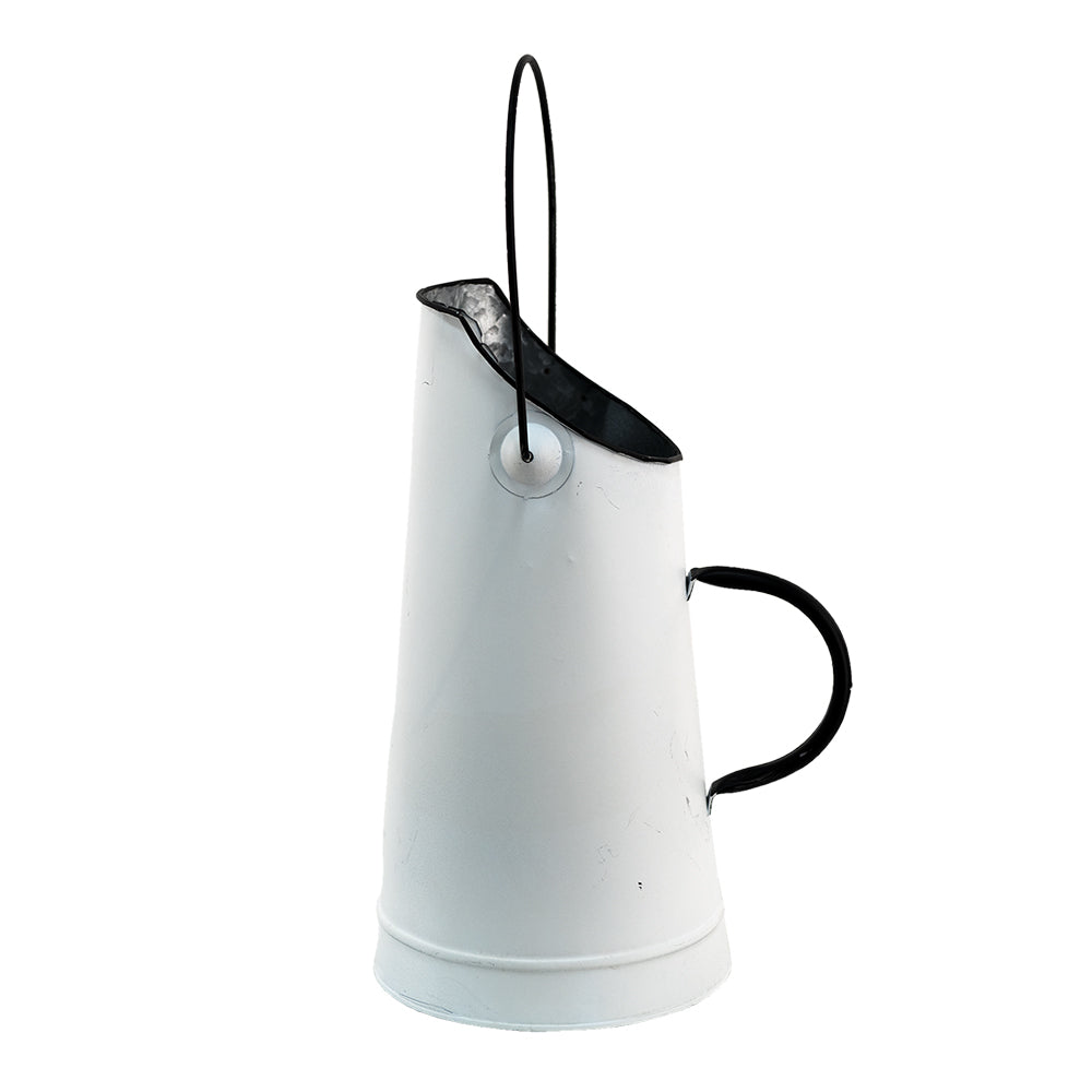 Clayre & Eef Decoratie Kolenkit Ø 15x30 cm Wit Metaal