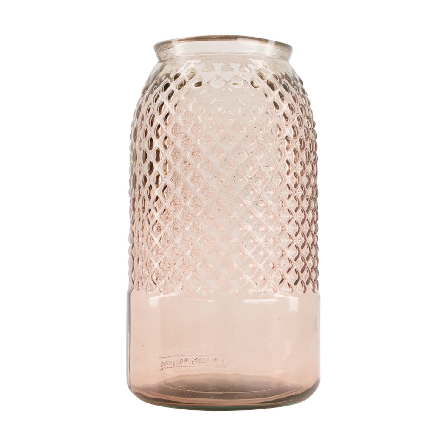 Dijk Natural Collections-Vaas gerecycled glas-Roze-15x28