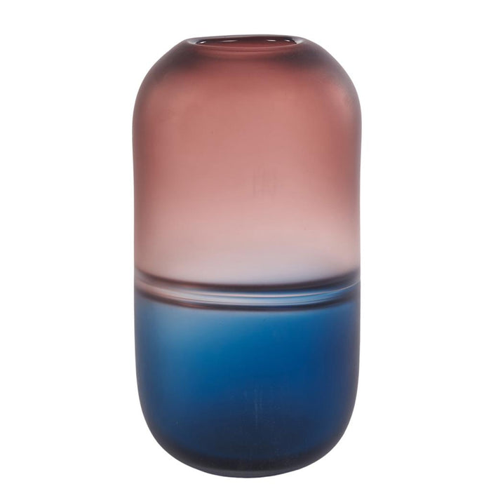 Goodwill Vaas Glas Blauw-Paars D 14,5 cm H 32 cm