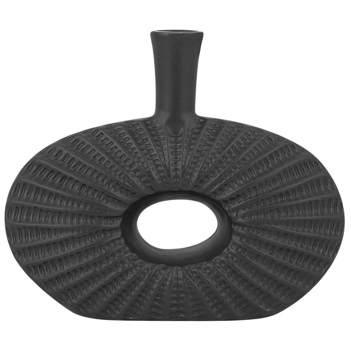 Beliani - ARWAD - Decoratieve vaas - Zwart - Keramiek