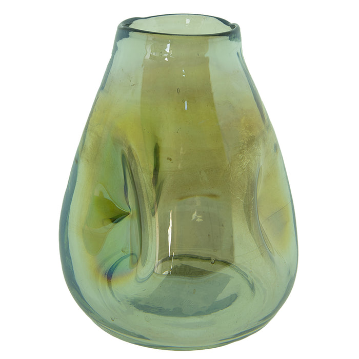 Clayre & Eef Vaas Ø 13x16 cm Groen Glas