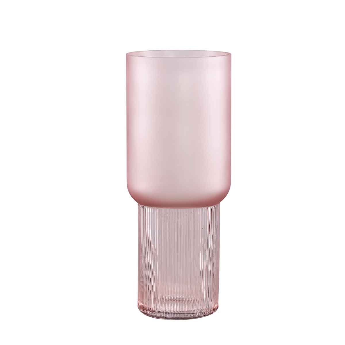 PTMD Kandis Ronde Vaas - H32,5 x Ø13 cm - Glas - Roze