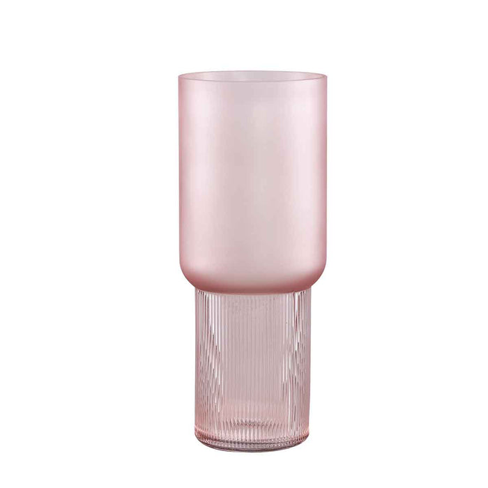 PTMD Kandis Ronde Vaas - H32,5 x Ø13 cm - Glas - Roze
