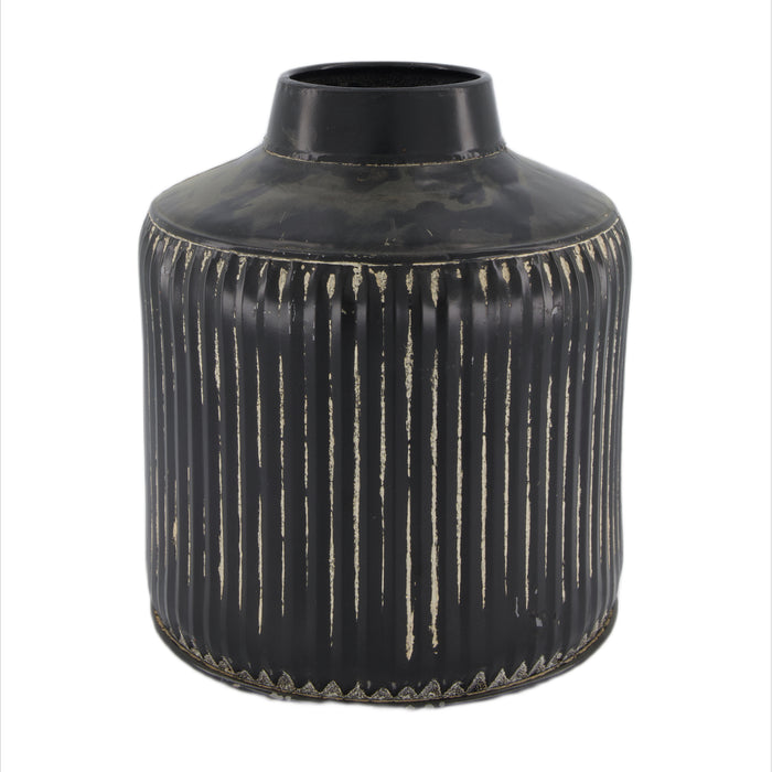 Dijk Natural Collections-Vaas metaal-Zwart-21.5x24