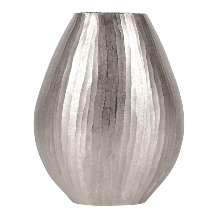 Rasteli Vaas Aluminium Ovaal Zilver L 36 B 19.5 cm H 47 cm‎‎