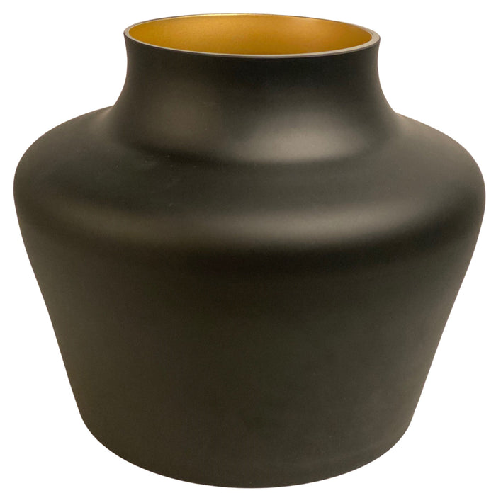 Vase The World - Coral black gold Ø22,5 x H22 cm