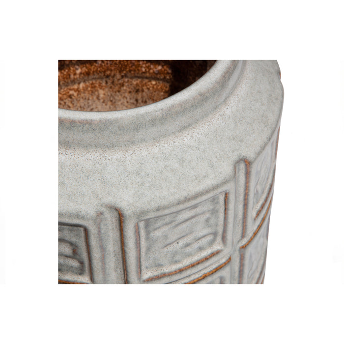 WOOOD Contain Vaas - Keramiek - Pale Groen - 32x19x19