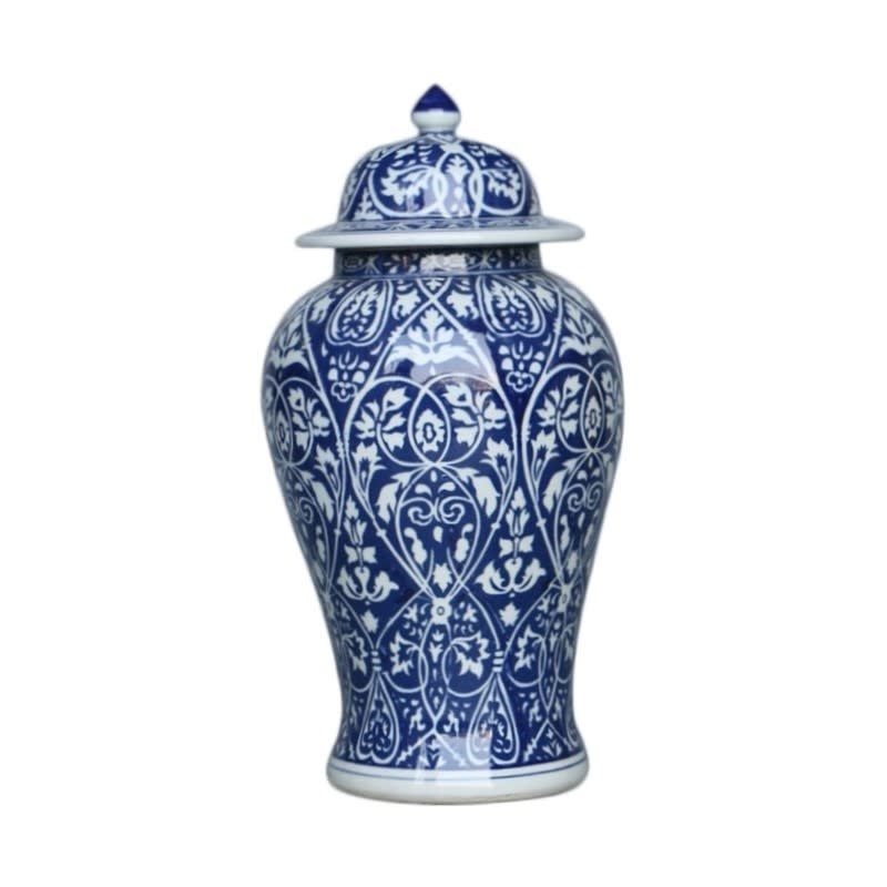 Fine Asianliving Chinese Gemberpot Blauw Porselein