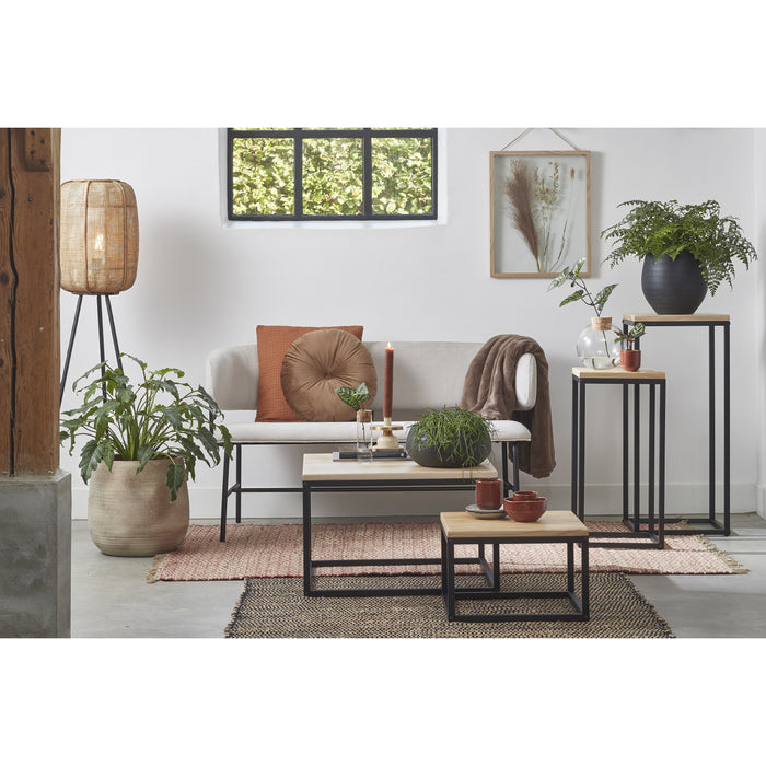 Mica Decorations Douro Vaas - H50 x Ø29 cm - Terracotta - Mat - Zwart