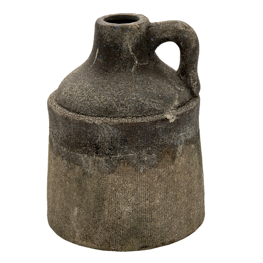 Clayre & Eef Vaas  Ø 15x20 cm Grijs Keramiek Rond Decoratie vaas