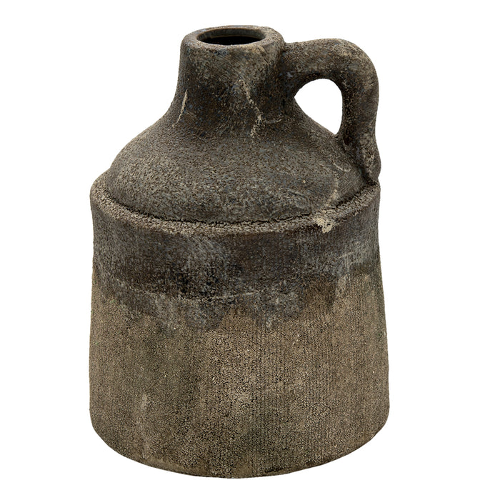 Clayre & Eef Vaas  Ø 15x20 cm Grijs Keramiek Rond Decoratie vaas